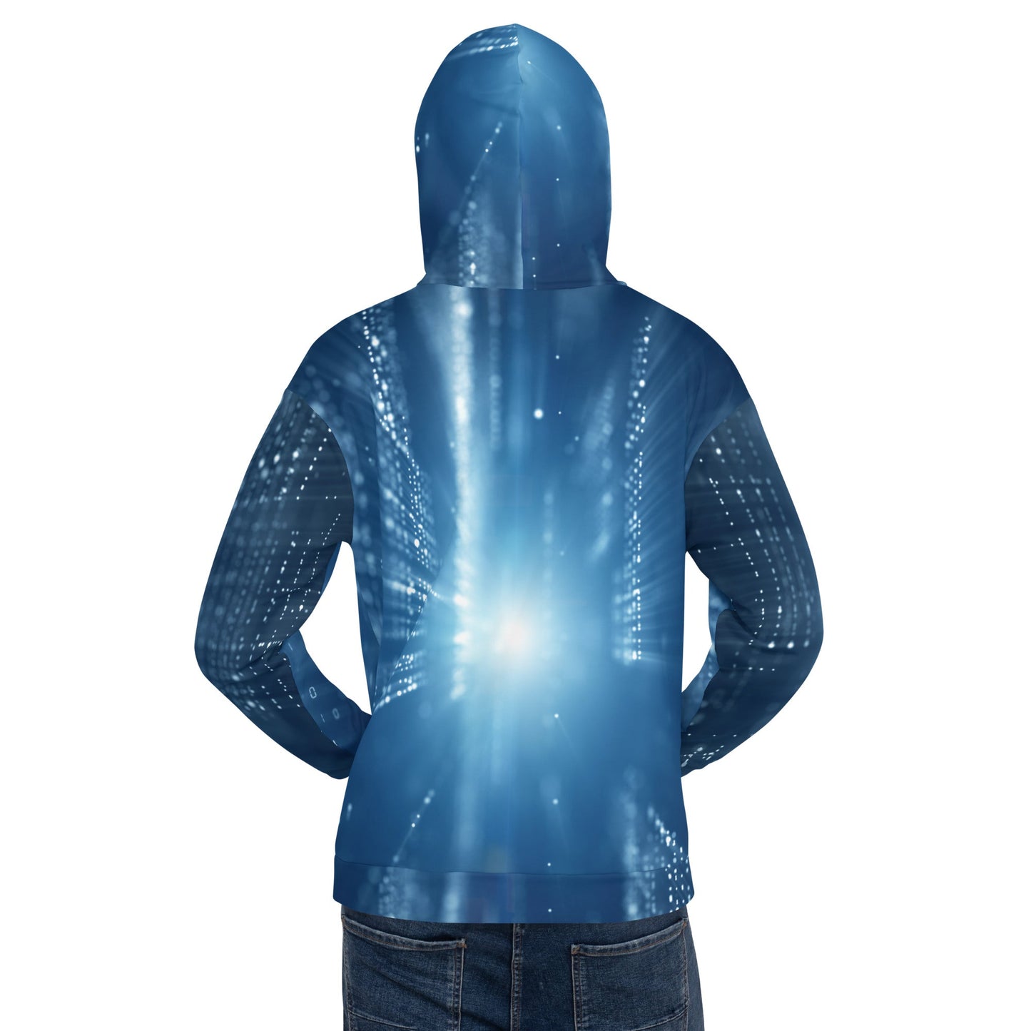 all-over print binary hoodie