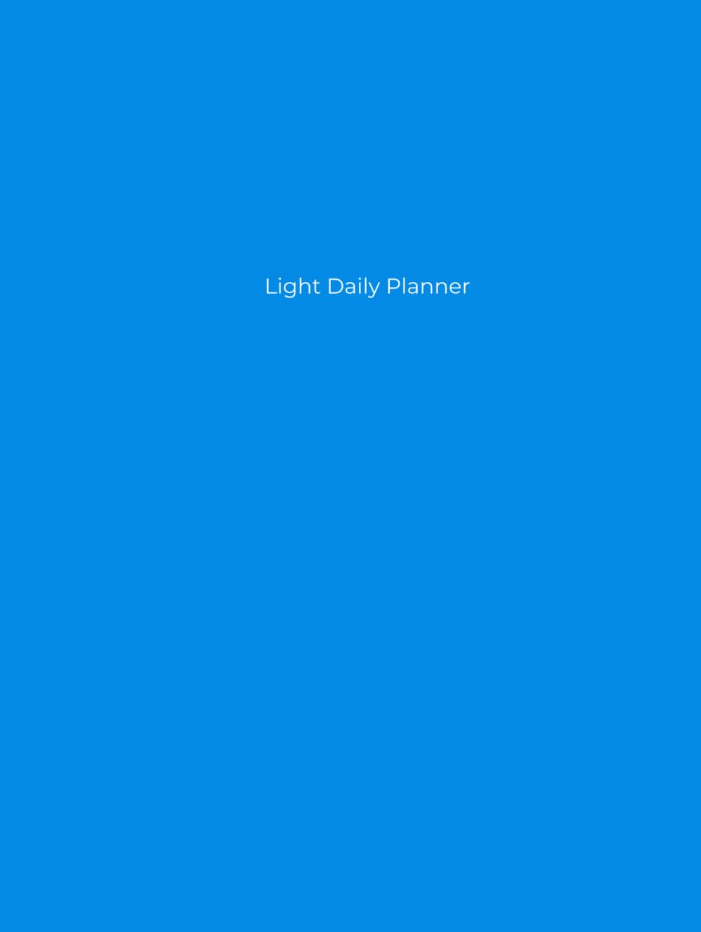 Light Daily Planner