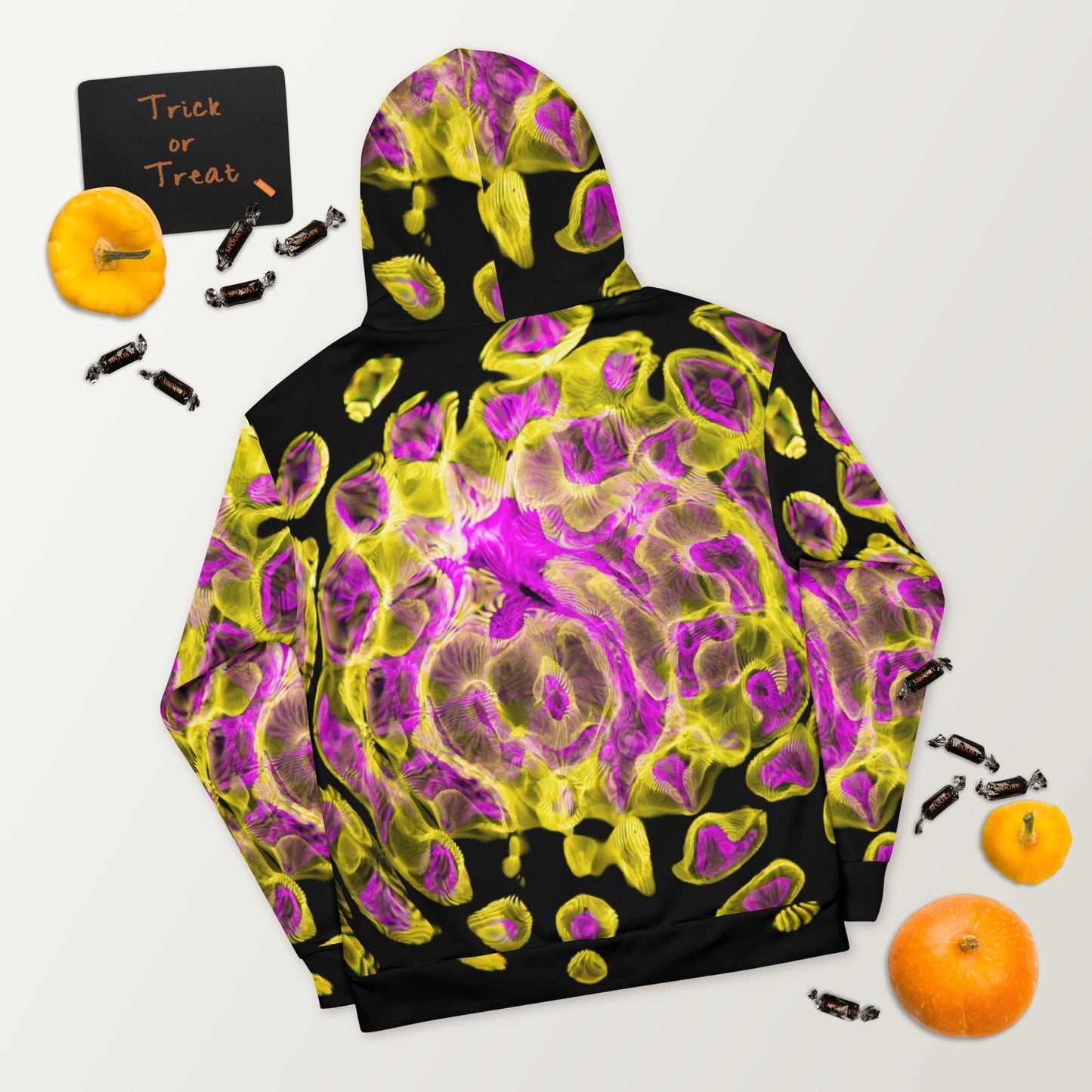all-over print rave hoodie