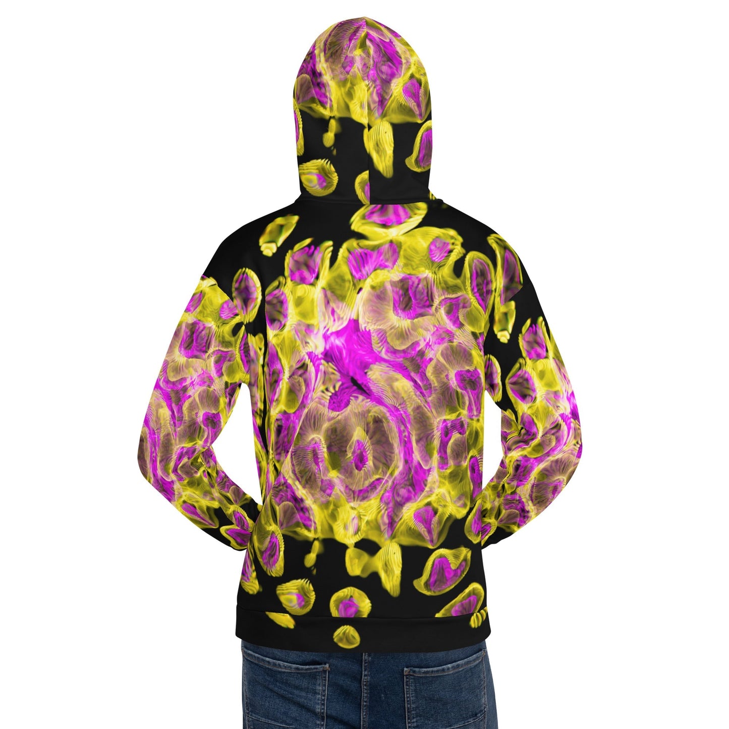 all-over print rave hoodie