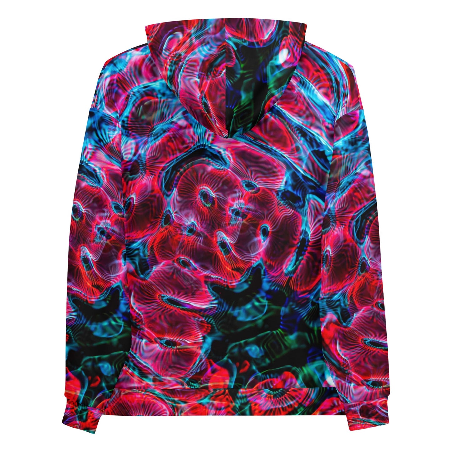 all-over print rave hoodie