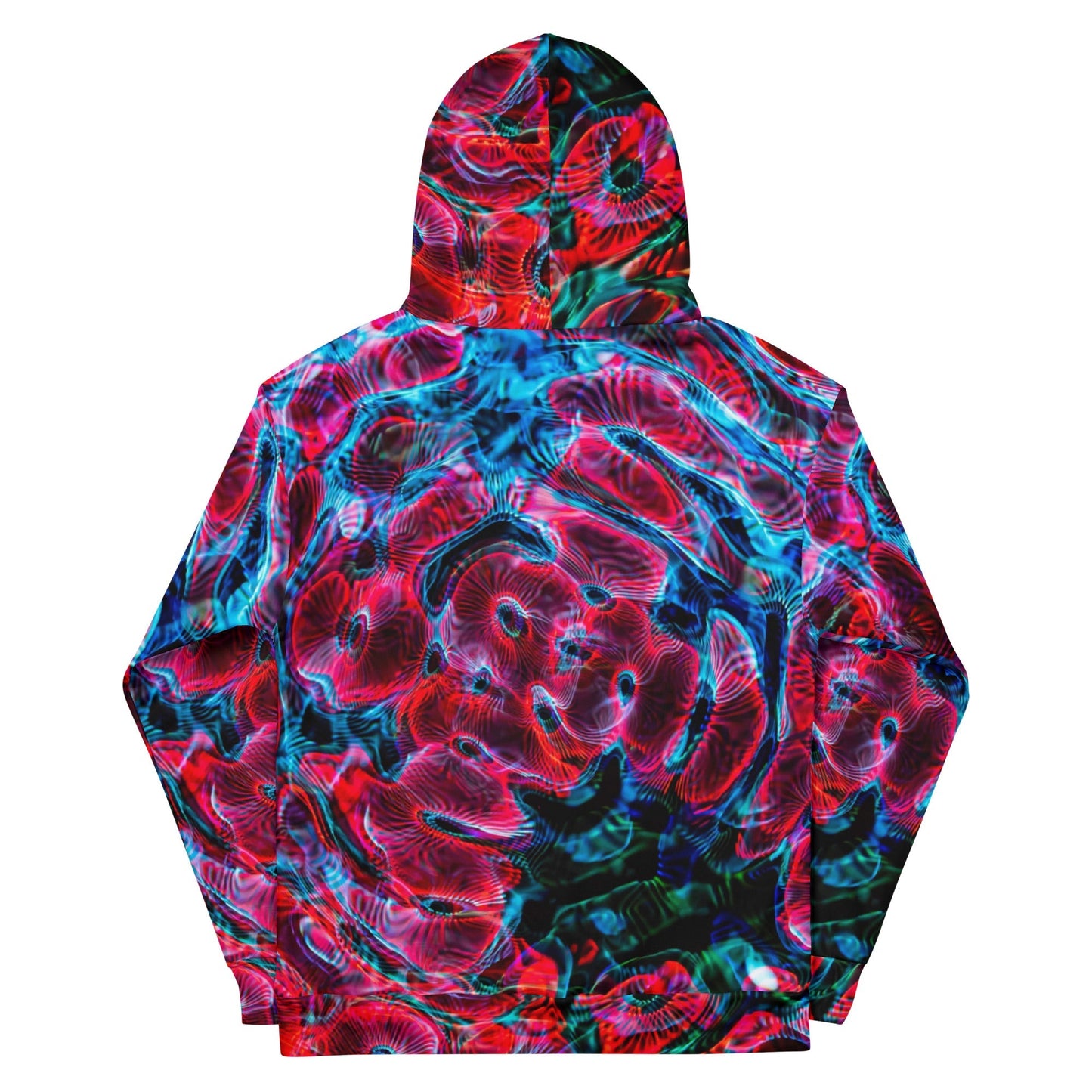 all-over print rave hoodie
