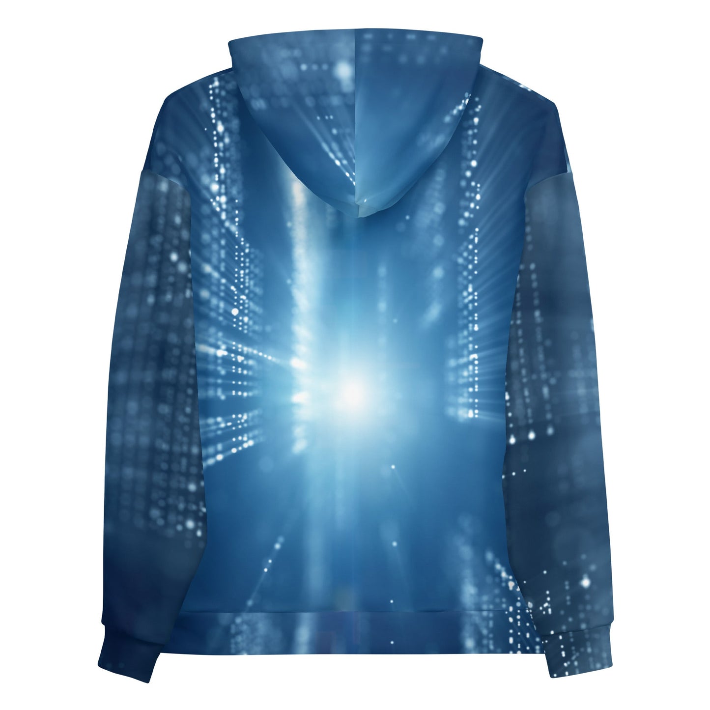 all-over print binary hoodie
