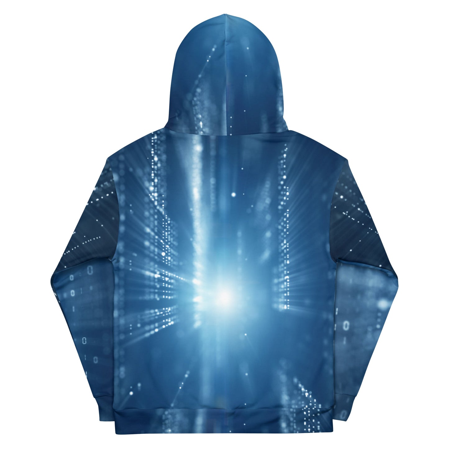 all-over print binary hoodie