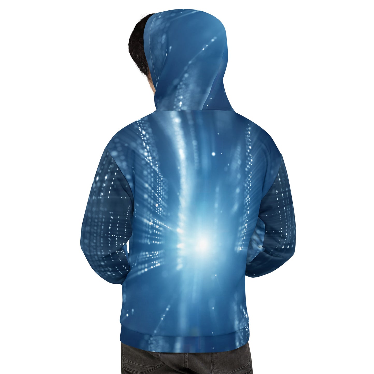 all-over print binary hoodie