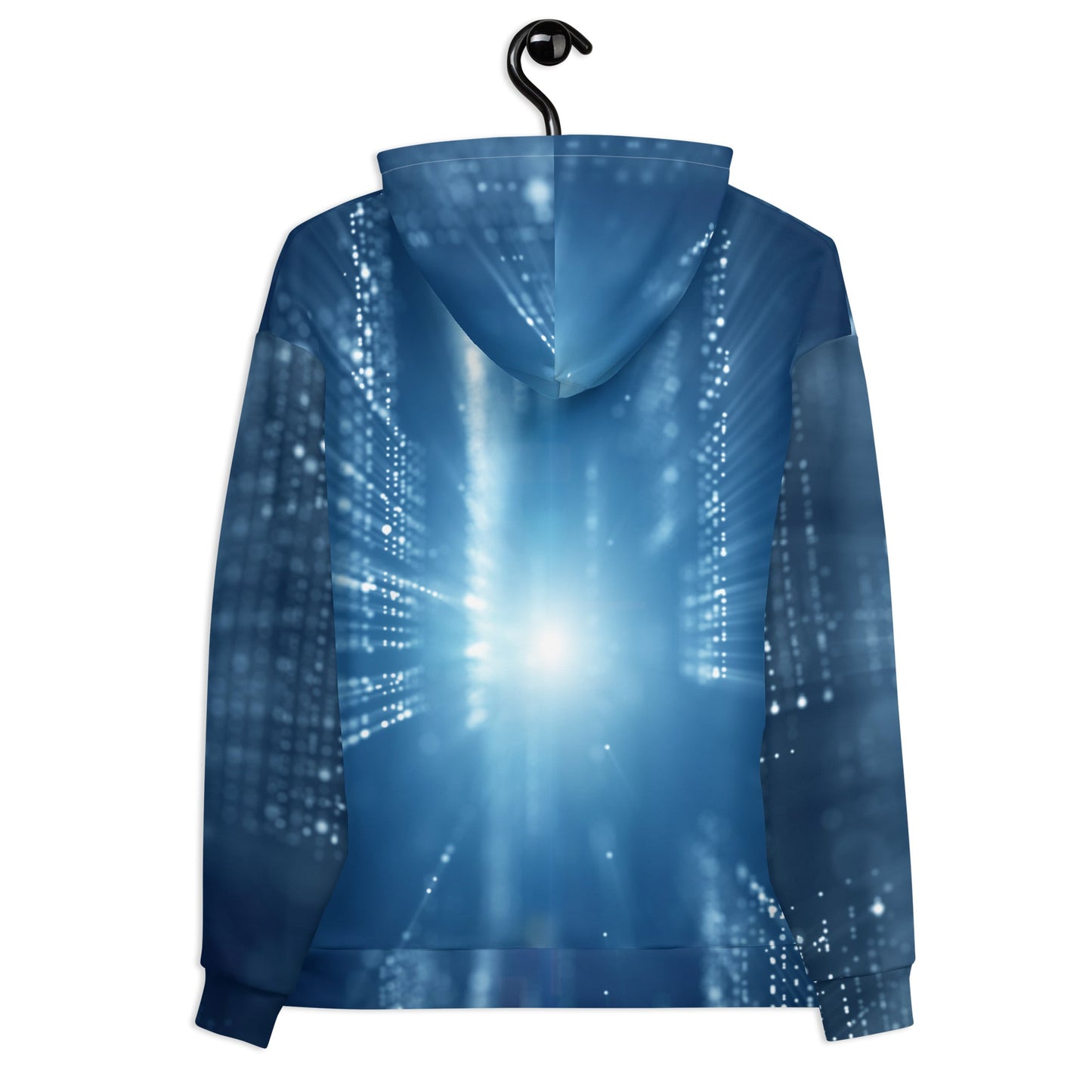 all-over print binary hoodie