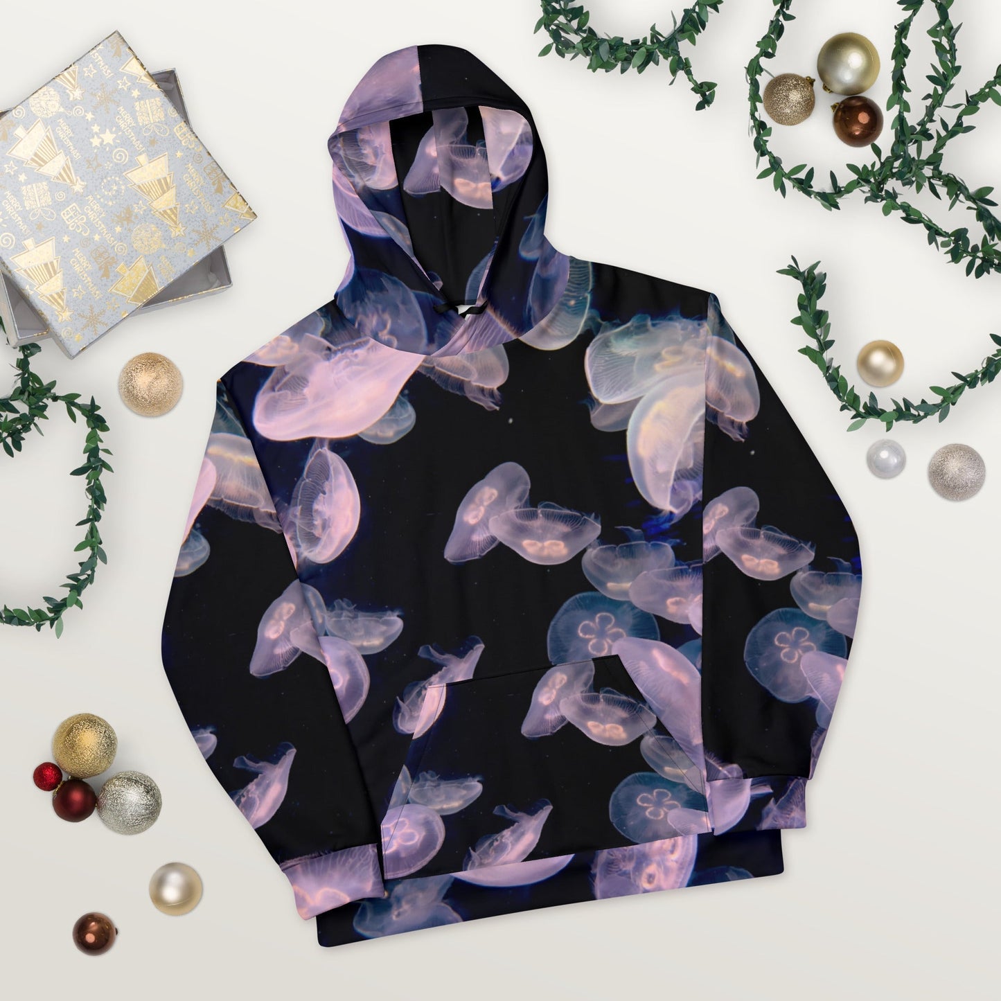 all-over print jellyfish hoodie