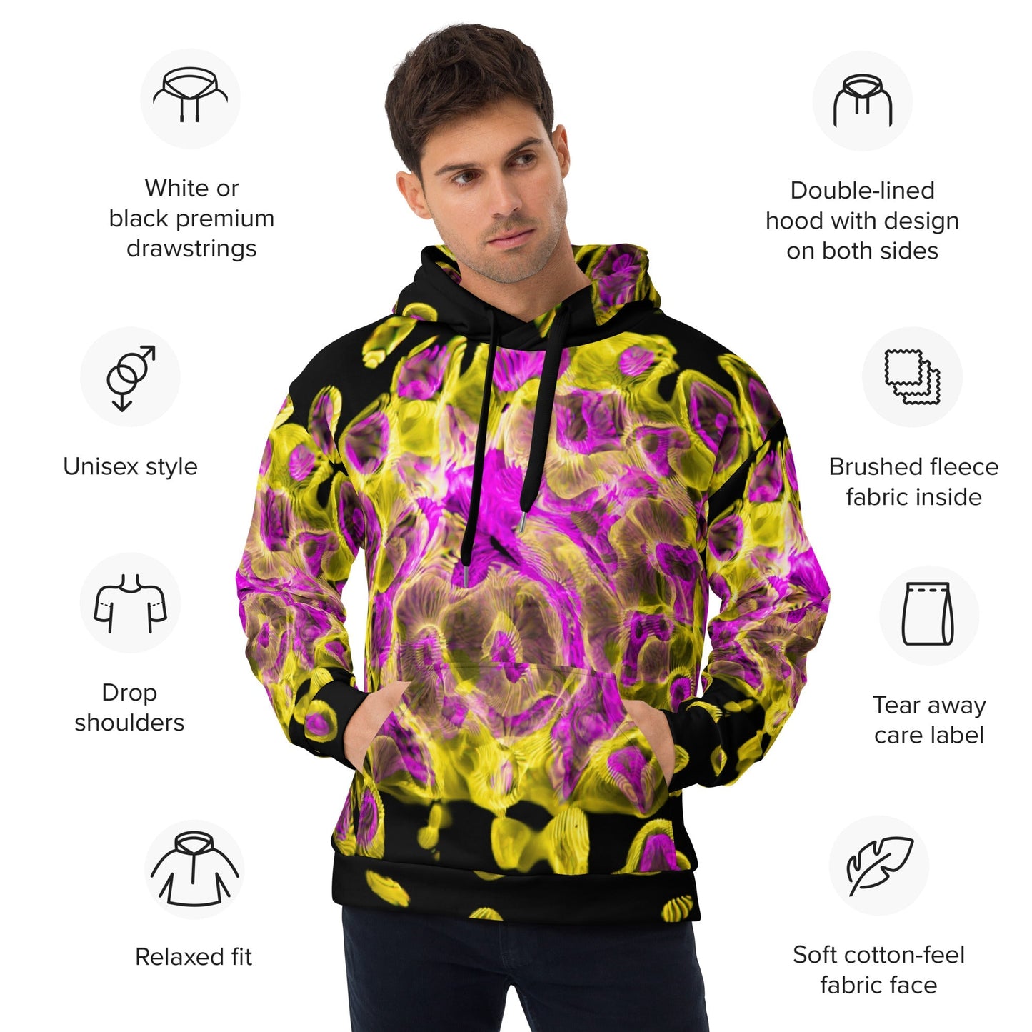 all-over print rave hoodie