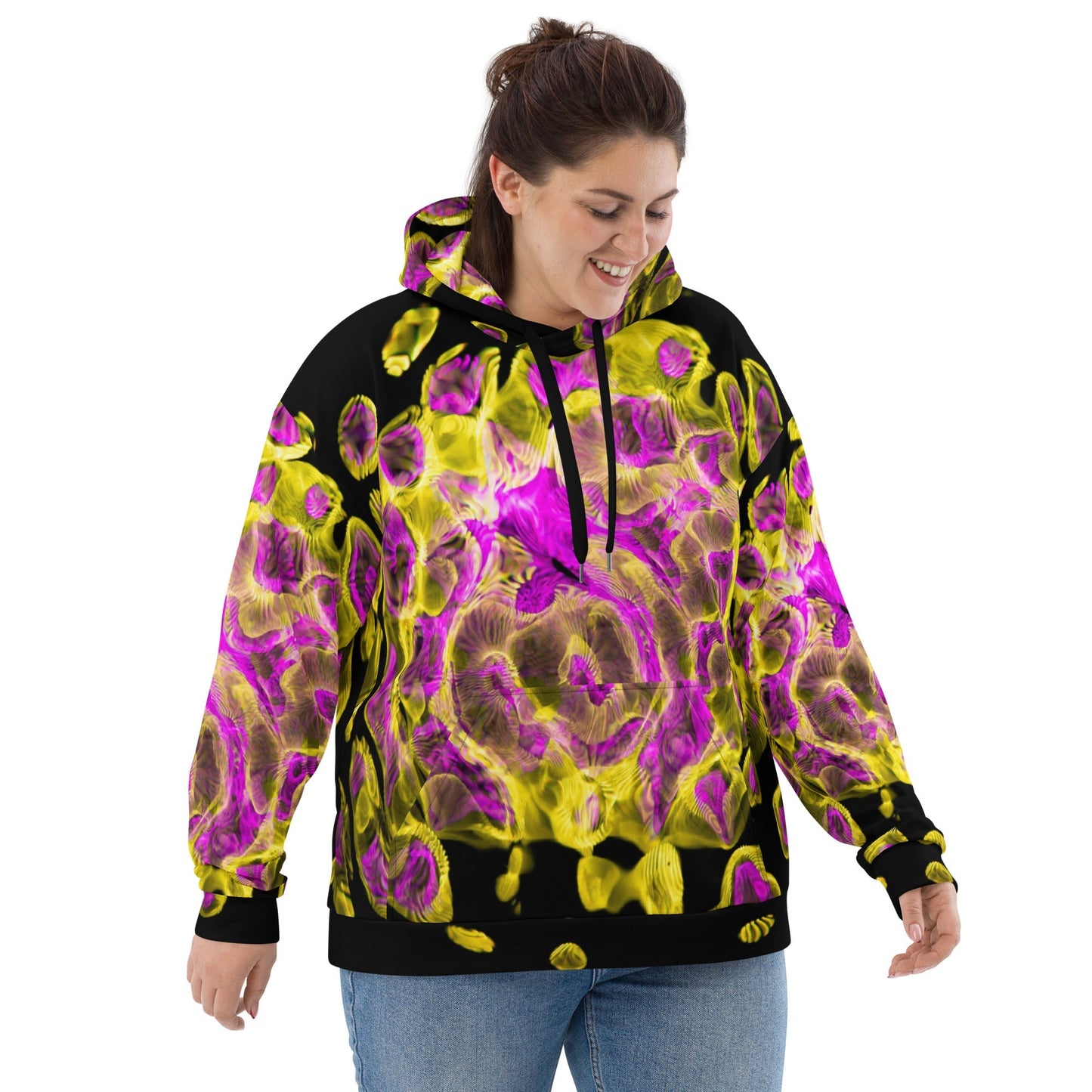 all-over print rave hoodie
