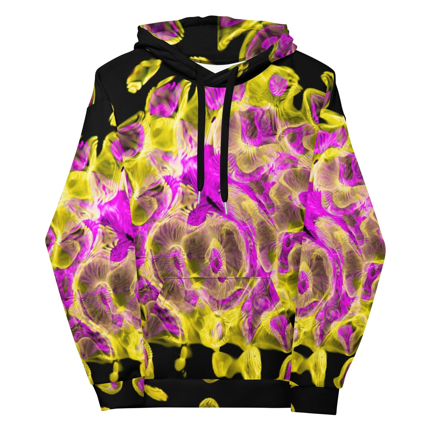 all-over print rave hoodie
