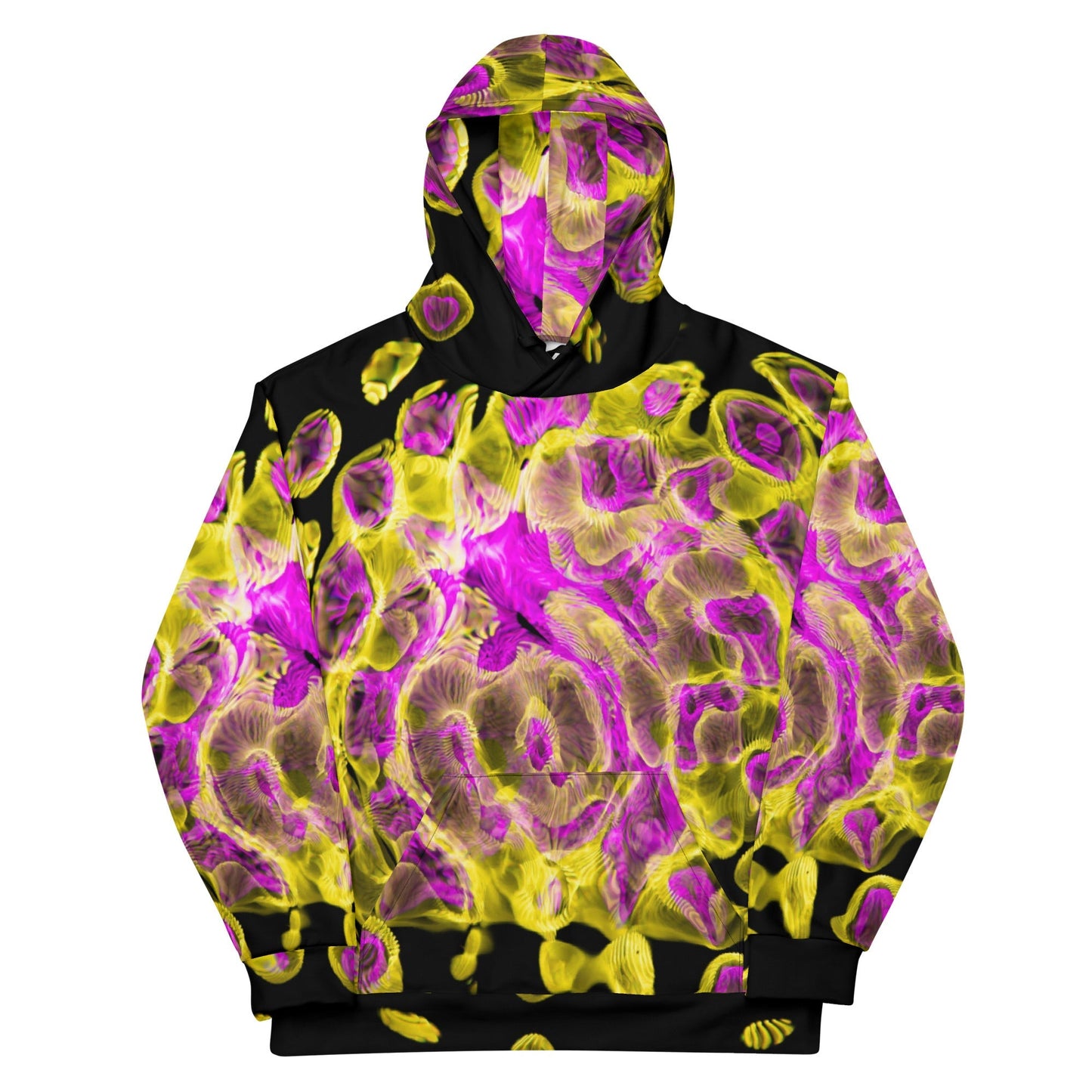 all-over print rave hoodie