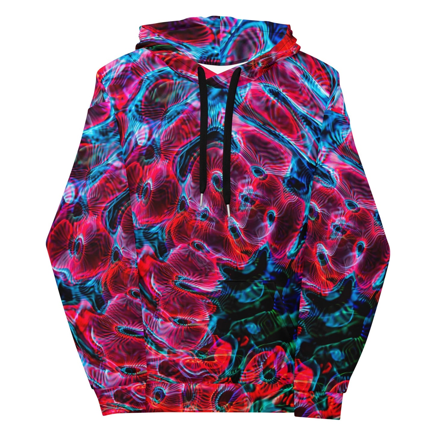 all-over print rave hoodie