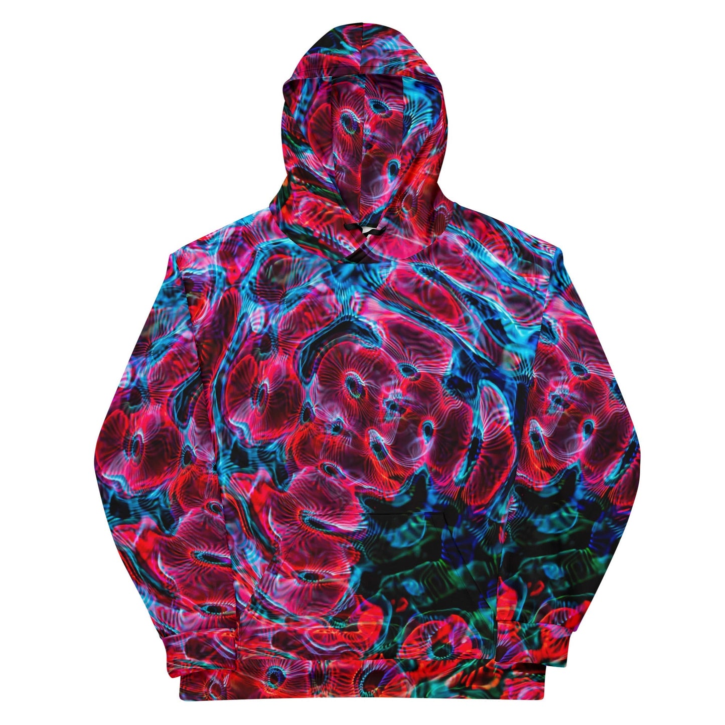 all-over print rave hoodie