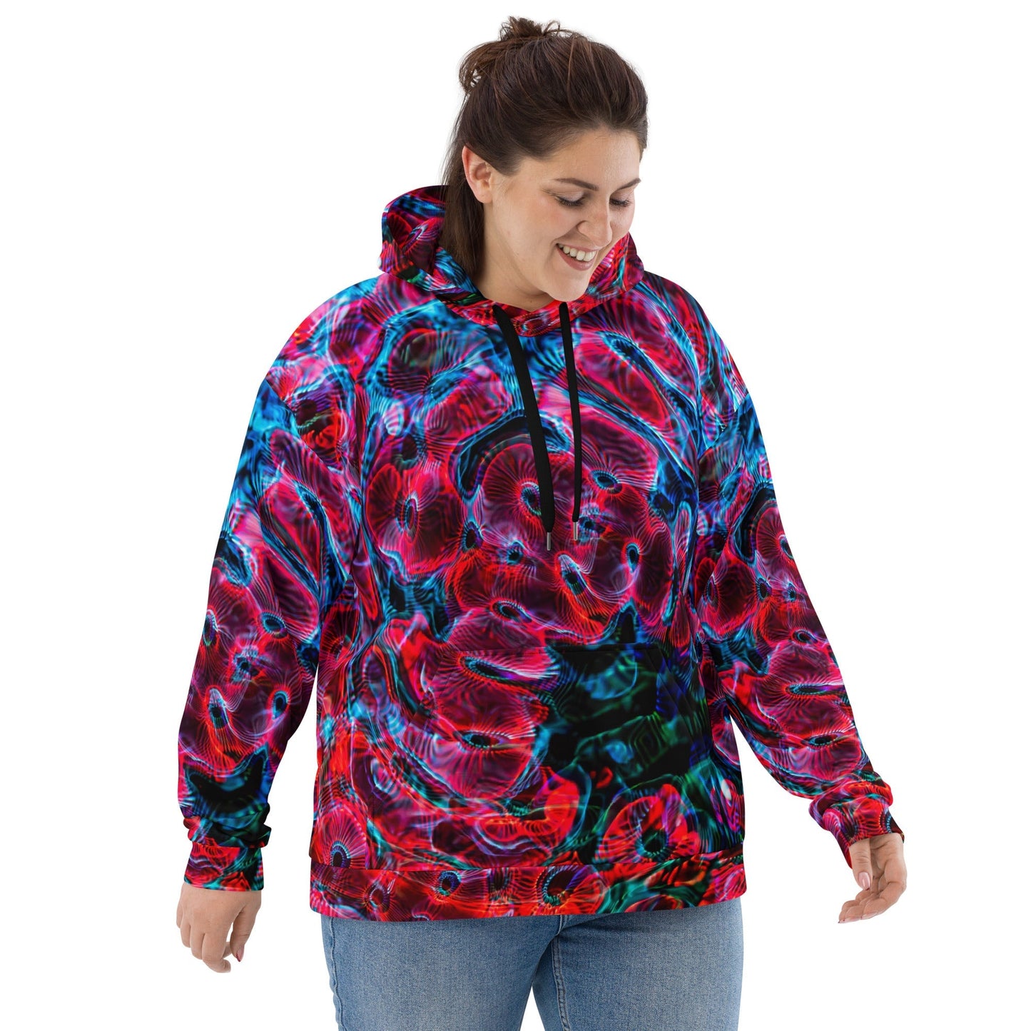 all-over print rave hoodie