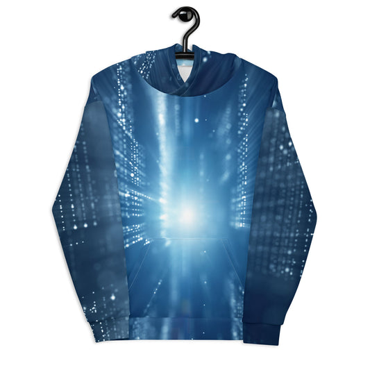 all-over print binary hoodie