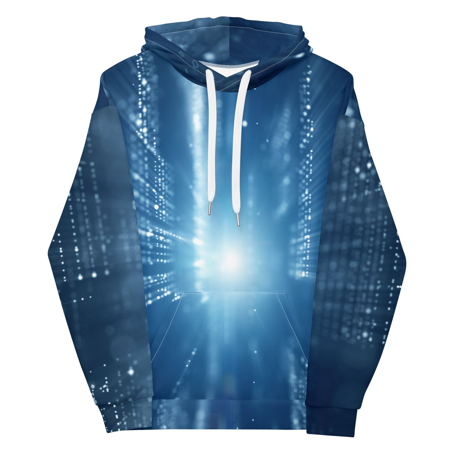 all-over print binary hoodie