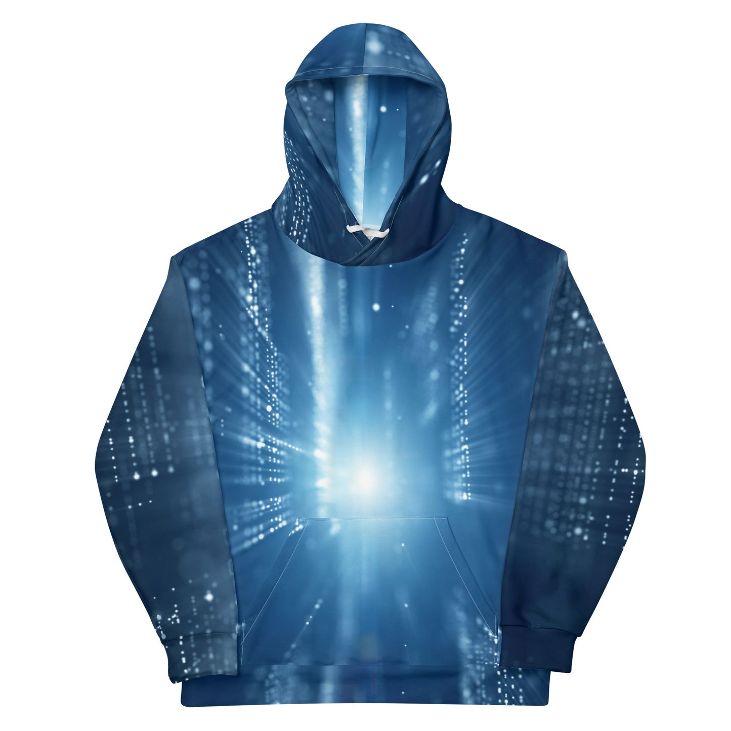 all-over print binary hoodie