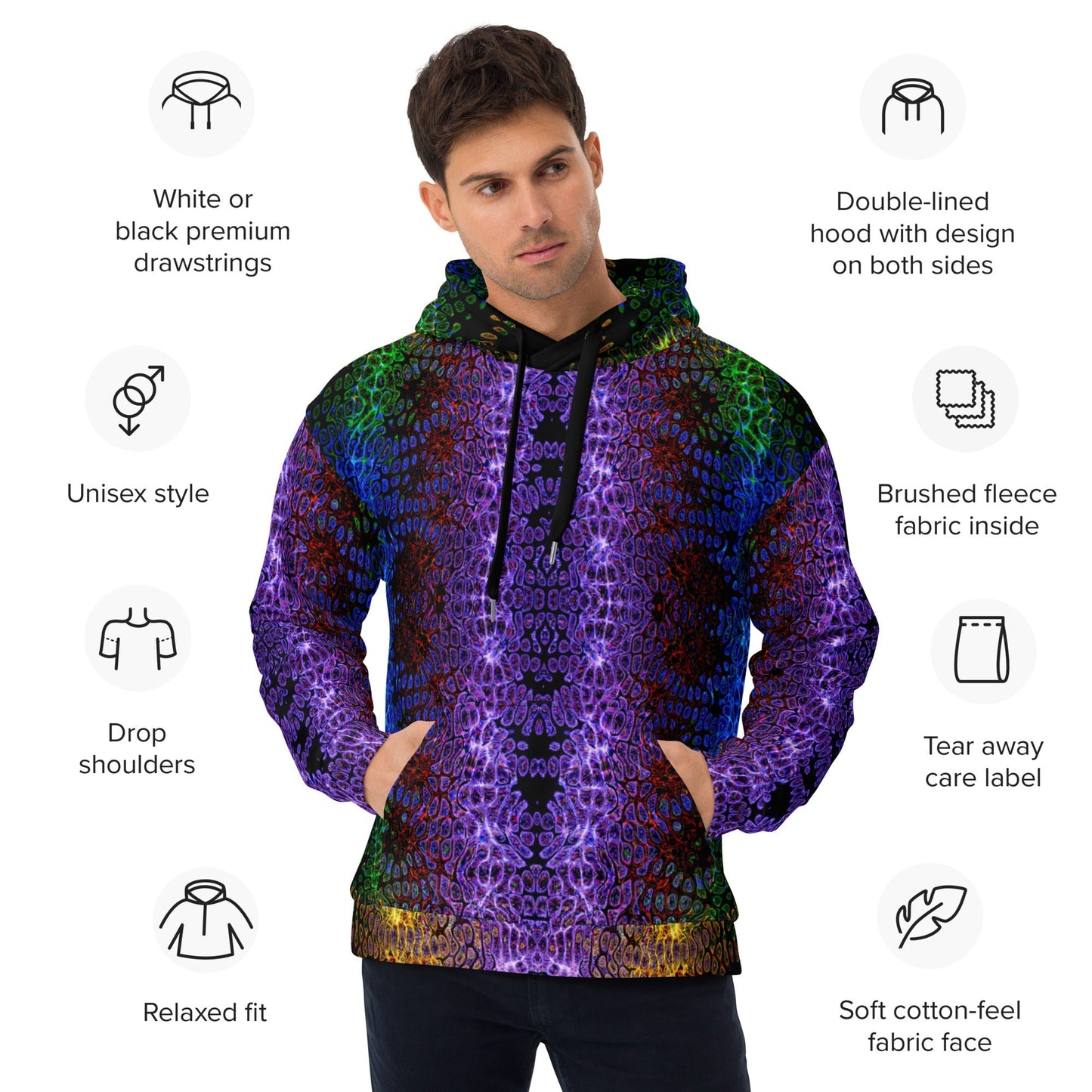all-over print festival hoodie