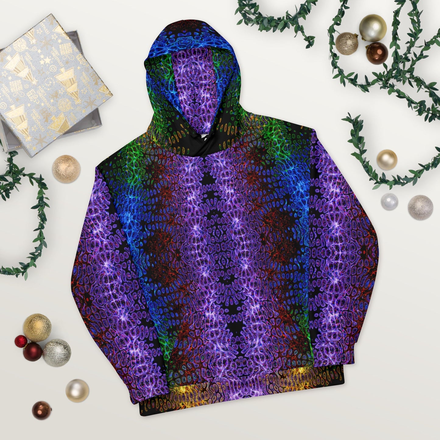 all-over print festival hoodie