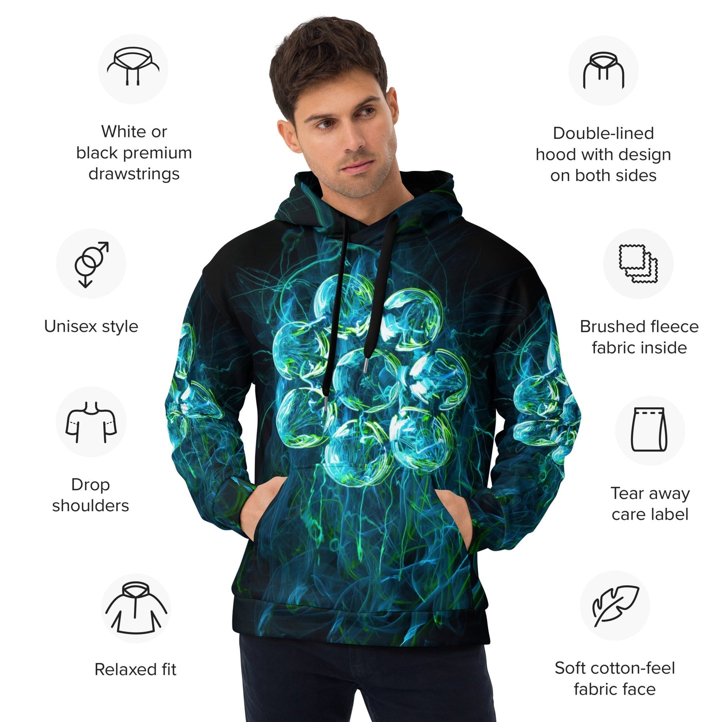 all-over print festival hoodie